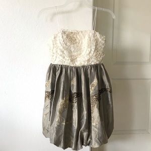 Matilde Cano Giraffe Safari Blouson Strappy Dress Size XS